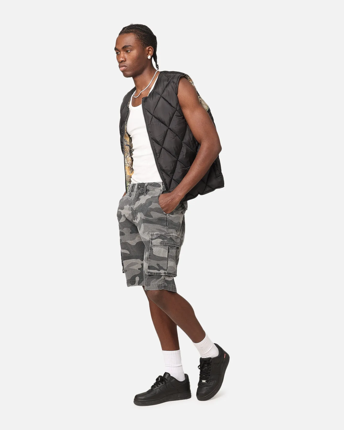 XXIII Torrent Cargo Shorts Washed Black Camo