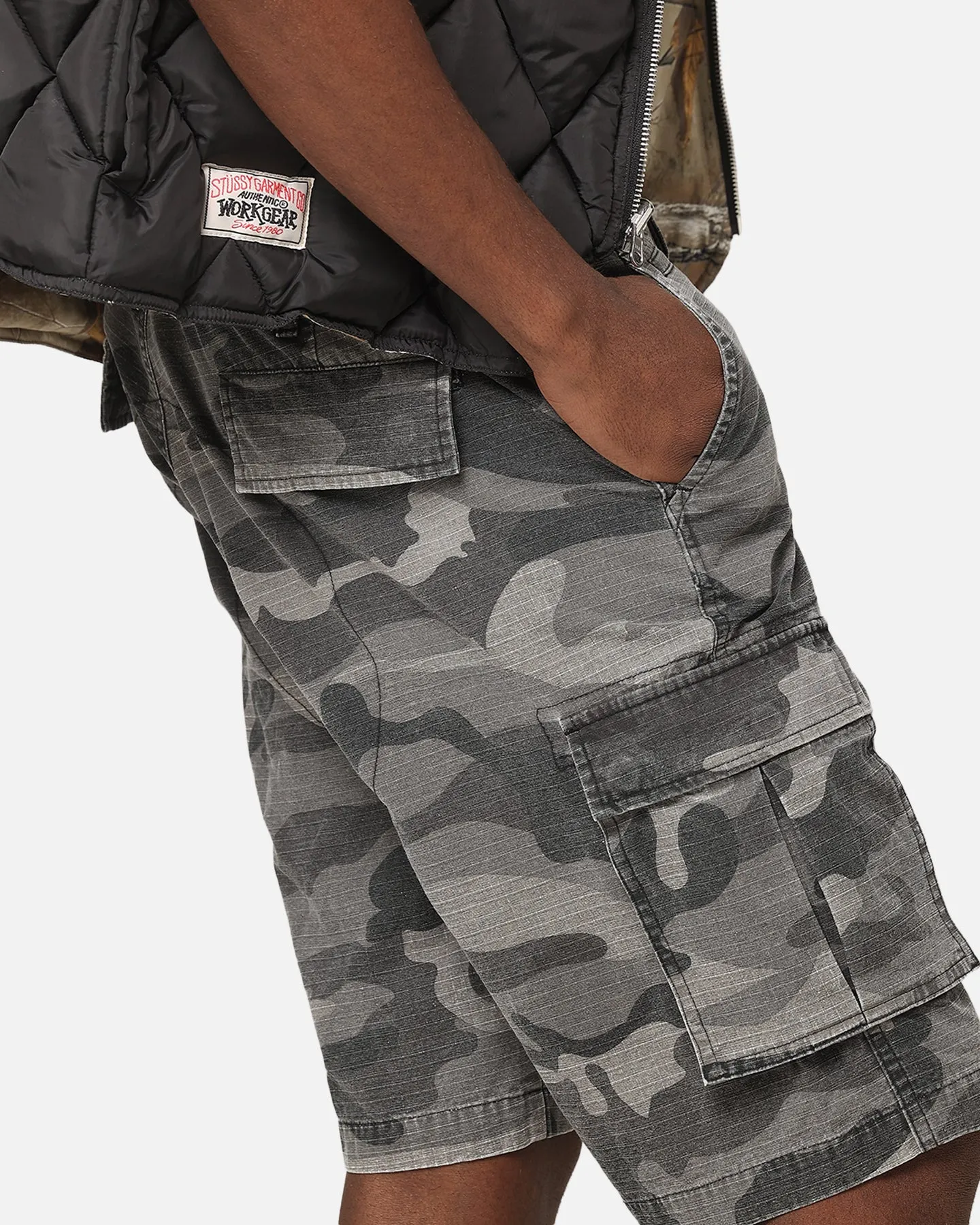 XXIII Torrent Cargo Shorts Washed Black Camo