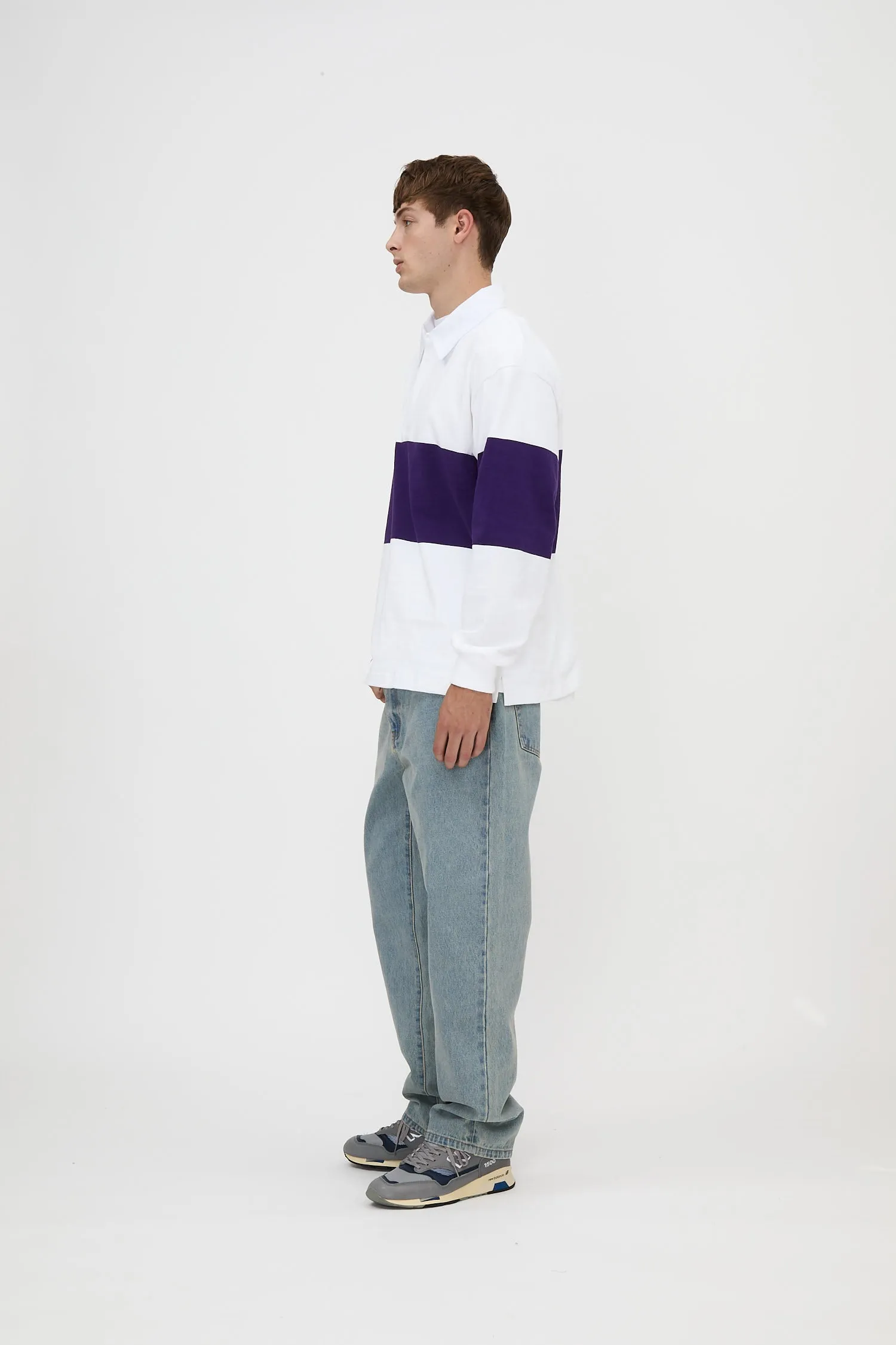 Zip Rugby - Purple Stripe